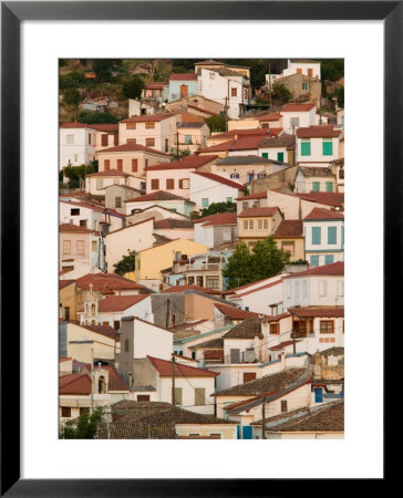 Buildings Of Ano Vathy Village, Vathy, Samos, Aegean Islands, Greece by Walter Bibikow Pricing Limited Edition Print image