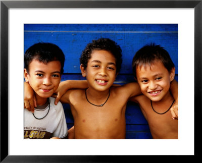Three Young Boys, Upolu, Samoa by Peter Hendrie Pricing Limited Edition Print image