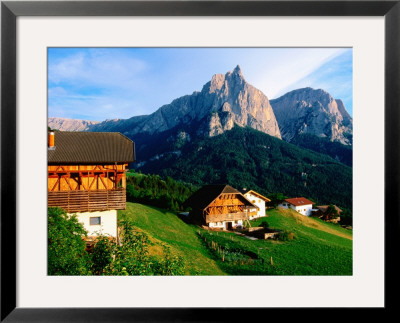 Farm Buildings With Sciliar Mountains, Castelrotta, Trentino-Alto-Adige, Italy by John Elk Iii Pricing Limited Edition Print image