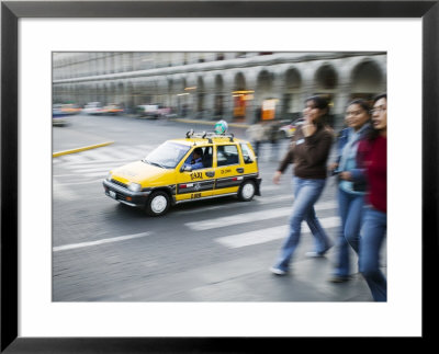 Pedestrians And Traffic, Plaza De Armas, Arequipa, Peru by Brent Winebrenner Pricing Limited Edition Print image