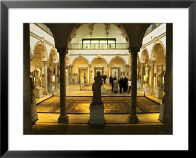 Statues And People Inside Bardo Museum, Tunis, Tunisia by Bethune Carmichael Pricing Limited Edition Print image