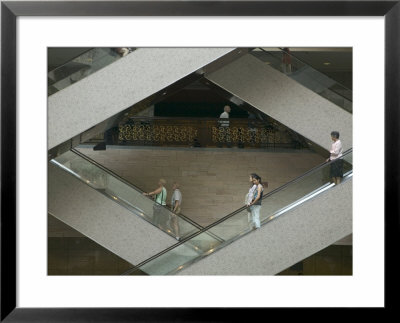 Escalators In The Shanghai Museum, Shanghai, China by Brent Winebrenner Pricing Limited Edition Print image