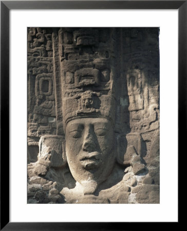 Close-Up Of Stele E, Mayan Ruins, Quirigua, Unesco World Heritage Site, Guatemala, Central America by Upperhall Pricing Limited Edition Print image