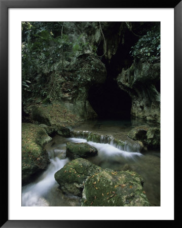 Water Flows From The Mouth Of The Tunichil Muknal Cave by Stephen Alvarez Pricing Limited Edition Print image