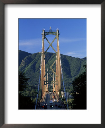 View Northwards Over The Lions Gate Bridge From Stanley Park, Vancouver, British Columbia, Canada by Ruth Tomlinson Pricing Limited Edition Print image