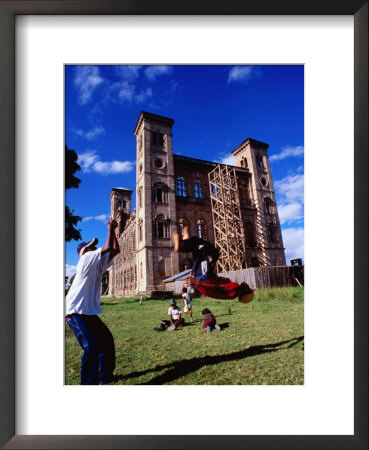 Kids Playing In Front Of Rova, Queens Palace, Antananarivo, Antananarivo, Madagascar by Anders Blomqvist Pricing Limited Edition Print image