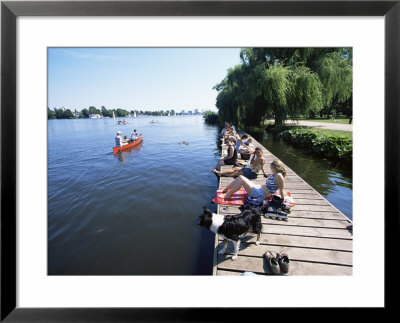 People At The Aussenalster Lake In The Middle Of The City, Hamburg, Germany by Yadid Levy Pricing Limited Edition Print image