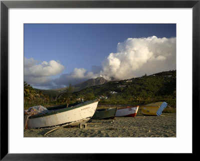 Old Road Bay Beach And Volcano, Montserrat, Leeward Islands, West Indies, Caribbean by G Richardson Pricing Limited Edition Print image