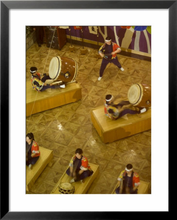 Traditional Japanese Taiko Drumming Performance, Matsuyama, Ehime Prefecture, Shikoku Island, Japan by Christian Kober Pricing Limited Edition Print image