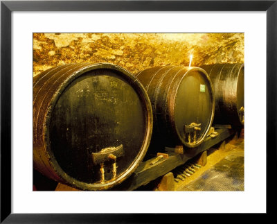 Wooden Kegs For Ageing Wine In Cellar Of Pavel Soldan In Village Of Modra, Slovakia by Richard Nebesky Pricing Limited Edition Print image