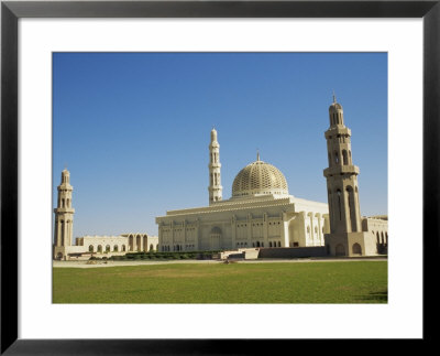 Sultan Qaboos Grand Mosque, Built In 2001, Ghubrah, Muscat, Oman, Middle East by Ken Gillham Pricing Limited Edition Print image