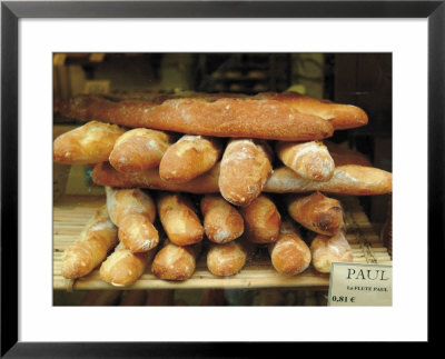 Baguettes In The Window Of The Paul Bread Shop, Lille, Flanders, Nord, France by David Hughes Pricing Limited Edition Print image