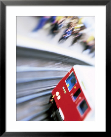Blurred Motion Of Underground Train Leaving Station, London, England, United Kingdom by Simon Harris Pricing Limited Edition Print image