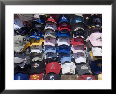 Baseball Caps For Sale, Santa Monica Pier, Santa Monica, California, Usa by Ethel Davies Pricing Limited Edition Print image