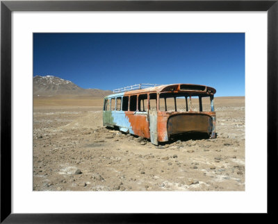 Bus Wreck, Near Chilean Border, Salar De Uyuni, Bolivia, South America by Mark Chivers Pricing Limited Edition Print image