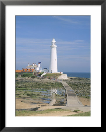 Lighthouse, St. Mary's Island, Whitley Bay, Northumbria (Northumberland), England by Michael Busselle Pricing Limited Edition Print image