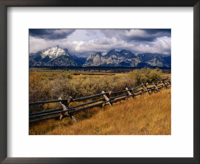 Fencing In The Grand Teton National Park, Grand Teton National Park, Wyoming, Usa by Carol Polich Pricing Limited Edition Print image