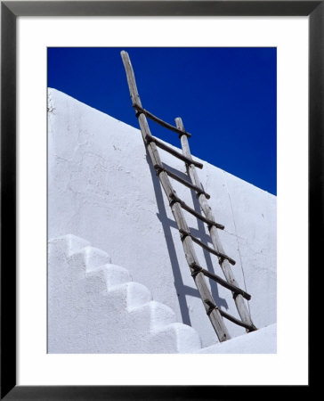 Architectural Detail With Ladder, Taos, New Mexico, Usa by Richard Cummins Pricing Limited Edition Print image