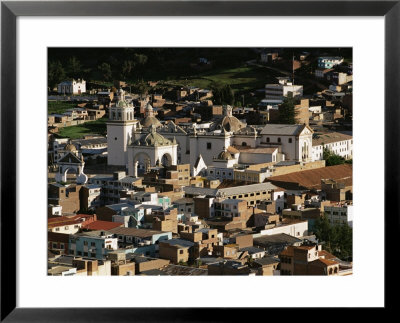 Aerial View Of Cathedral And Town, Copacabana, Lake Titicaca, Bolivia, South America by Marco Simoni Pricing Limited Edition Print image