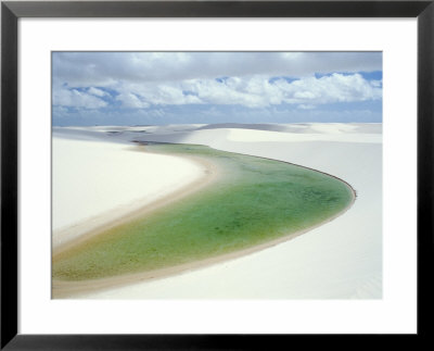 Small Lagoon And Sandy Dunes, Parque Nacional Dos Lencois Maranhenses, Brazil, South America by Marco Simoni Pricing Limited Edition Print image