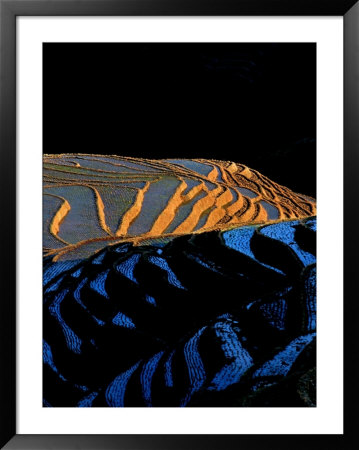 Mountainside Rice Terraces, China by Keren Su Pricing Limited Edition Print image