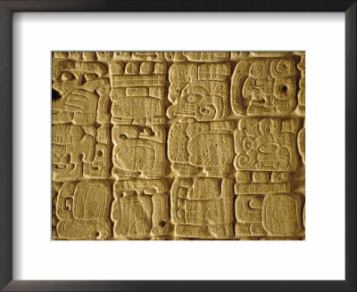 Mayan Carvings On Stela, Tikal, Guatemala, Central America by Upperhall Ltd Pricing Limited Edition Print image