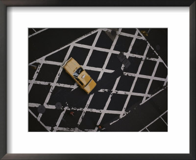 A Taxi Sits In A Crosswalk At The Intersection Of 37Th And Broadway by Jodi Cobb Pricing Limited Edition Print image