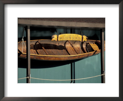 Wooden Boat Hanging At The Center For Wooden Boats, Seattle, Washington, Usa by William Sutton Pricing Limited Edition Print image