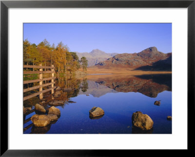 View Across Blea Tarn To Langdale Pikes, Lake District, Cumbria, England, Uk Autumn by Ruth Tomlinson Pricing Limited Edition Print image