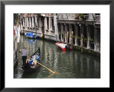Gondola With Passengers On A Canal, Venice, Italy by Dennis Flaherty Pricing Limited Edition Print image