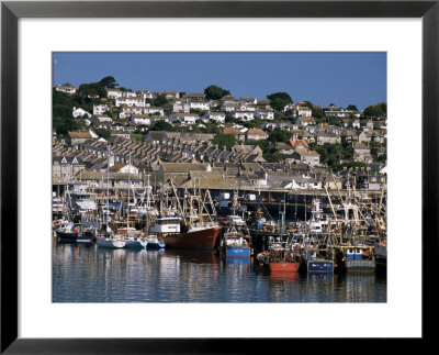 Fishing Boats In Harbour, Newlyn, Cornwall, England, United Kingdom by Tony Waltham Pricing Limited Edition Print image