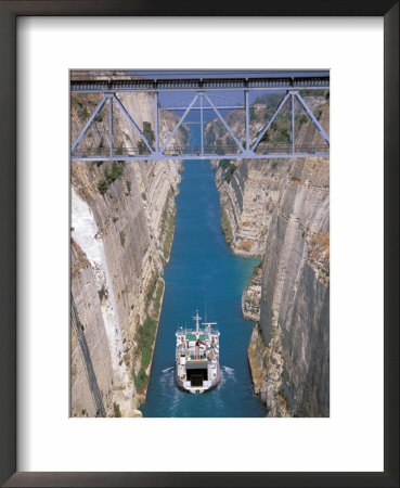 View Of Corinth Canal, Corinthia, Corinth, Peloponnese, Greece by Walter Bibikow Pricing Limited Edition Print image