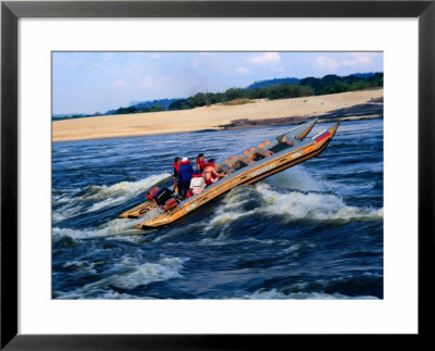 Speedboat In The Rapids Of Orinoco River, Puerto Ayacucho, Venezuela by Krzysztof Dydynski Pricing Limited Edition Print image