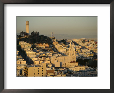 Coit Tower And Telegraph Hill At Dusk, San Francisco, California, Usa by Fraser Hall Pricing Limited Edition Print image
