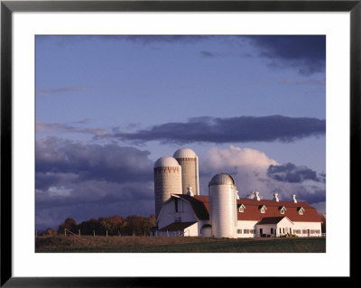 Three Silos Surrounding A Barn by Kenneth Garrett Pricing Limited Edition Print image