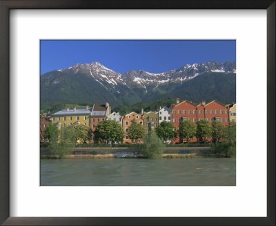 Buildings Along The Inn River, Innsbruck, Tirol (Tyrol), Austria, Europe by Gavin Hellier Pricing Limited Edition Print image