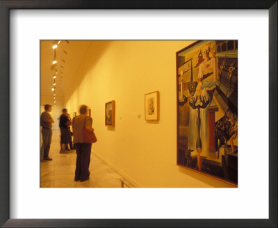 Visitors Studying Salvador Dali's El Hombre Invisible In Museo Nacional Centro De Arte Reina Sofia by Richard Nebesky Pricing Limited Edition Print image