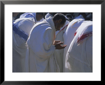 Christian Men At Prayer During Mass In The Church At Woolisso, Shoa Province, Ethiopia by Bruno Barbier Pricing Limited Edition Print image