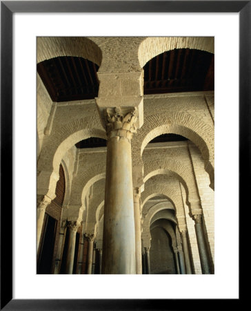 Arches Inside Great Mosque, Kairouan, Tunisia by Damien Simonis Pricing Limited Edition Print image