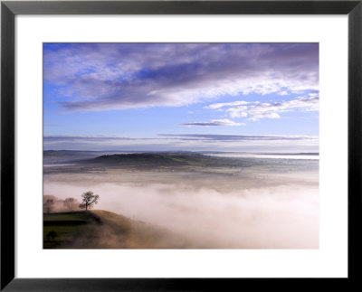 Misty Morning View From Glastonbury Tor, Uk by David Clapp Pricing Limited Edition Print image