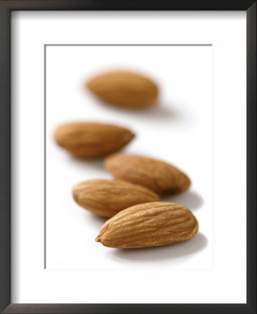 Almond (Prunus Dulcis), Nuts On A White Background by Susie Mccaffrey Pricing Limited Edition Print image