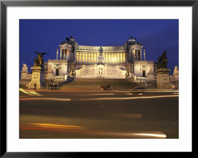 Night Shot Of The Monument To Vittorio Emanuele Ii At The Piazza Venezia In Rome, Italy by Richard Nowitz Pricing Limited Edition Print image