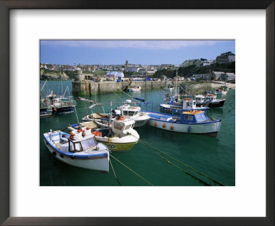 Fishing Boats In Harbour, Newquay, Cornwall, England, United Kingdom by Neale Clarke Pricing Limited Edition Print image