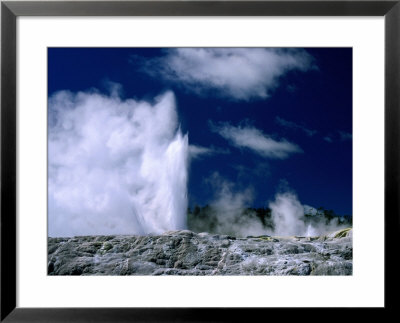 Prince Of Wales Feather Geyser At Whakarewarewa Thermal Reserve, Rotorua, New Zealand by Johnson Dennis Pricing Limited Edition Print image