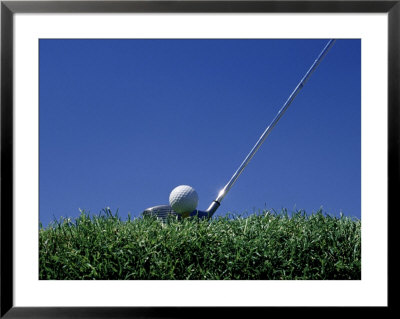 Golf Club Lined Up With Golf Ball On Tee by Mitch Diamond Pricing Limited Edition Print image