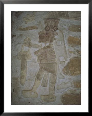 Ancient Bas-Relief In Underground Ruins Of Zaachila, Oaxaca Valley, Mexico by Judith Haden Pricing Limited Edition Print image