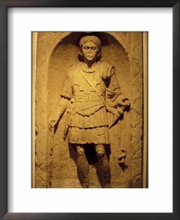 Tombstone Of Roman Centurion, Colchester Museum, Essex, England by Nik Wheeler Pricing Limited Edition Print image