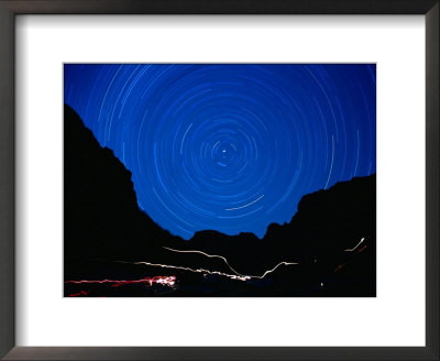 Star Trails Withmountains At Night by Wiley & Wales Pricing Limited Edition Print image