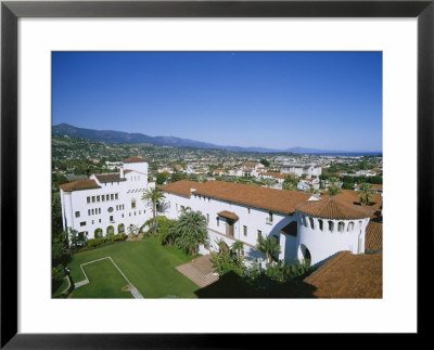 View Over Courthouse Towards The Ocean, Santa Barbara, California, Usa by Adrian Neville Pricing Limited Edition Print image