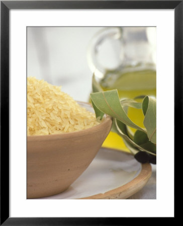 Uncooked Long-Grain Rice In A Bowl by Alena Hrbkova Pricing Limited Edition Print image